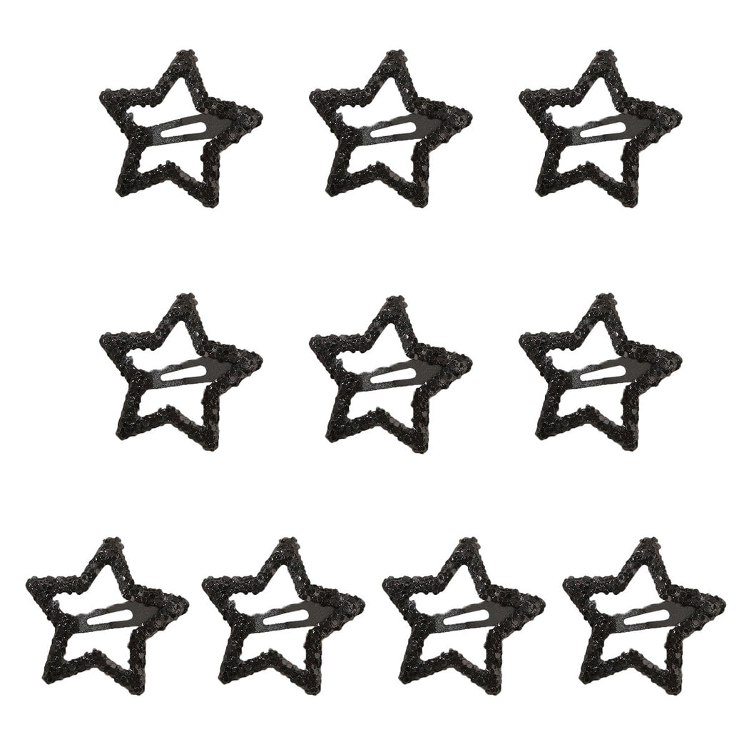Beau - Sparkly Star Shape Alloy Hair Clip Set