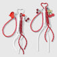 Keypus - Cherry and Heart Accent Beaded Keychain