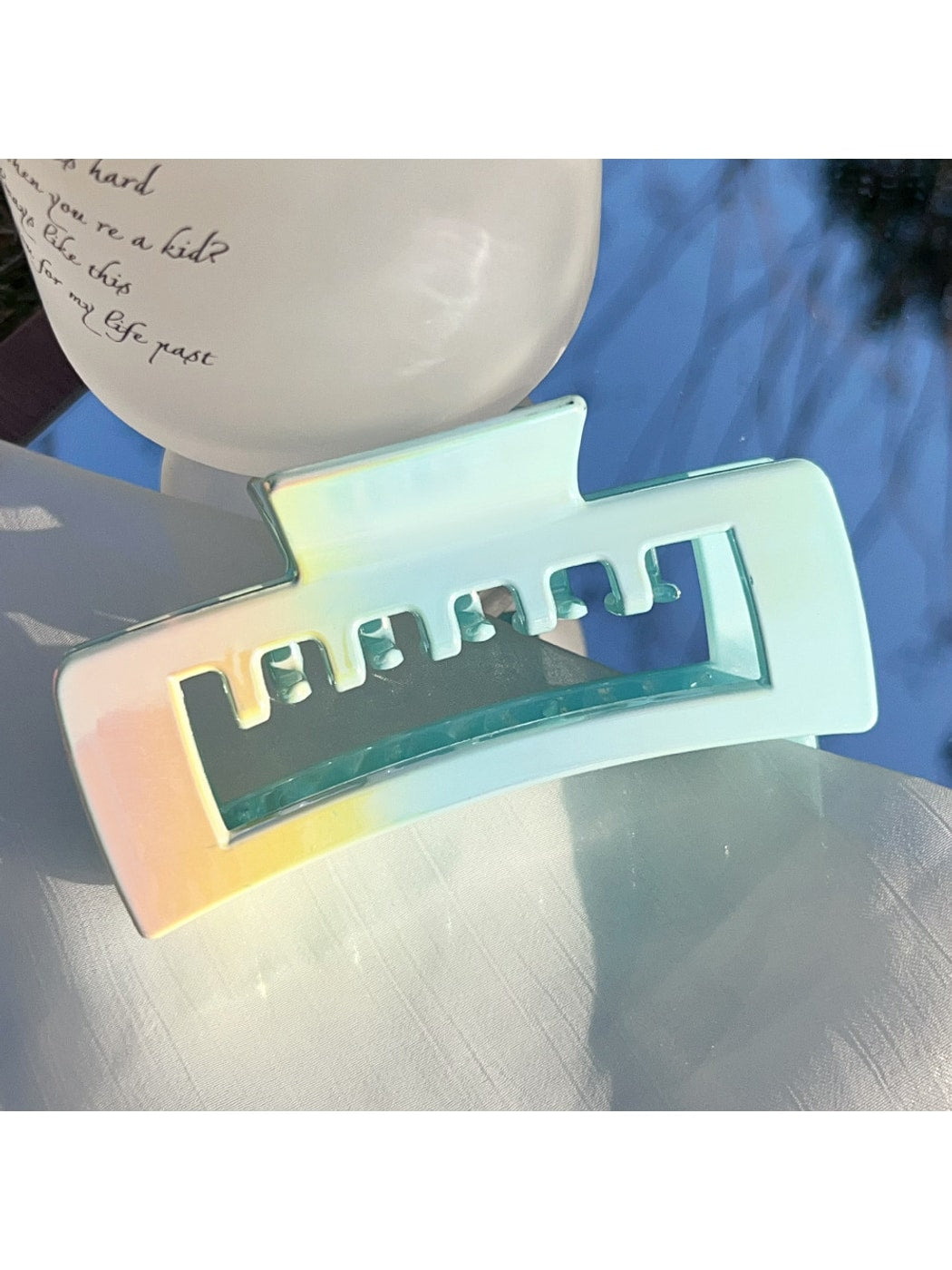 Beau - Gradient Plastic Square Shape Claw Clip