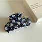 Beau - Floral Acetate Curved Geometric Claw Clip
