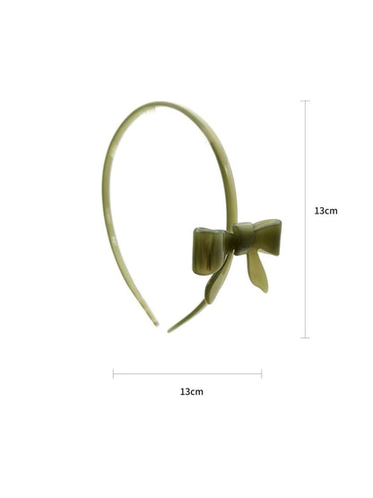 Gifty - Minimal Bow Accent Acetate Fiber Headband