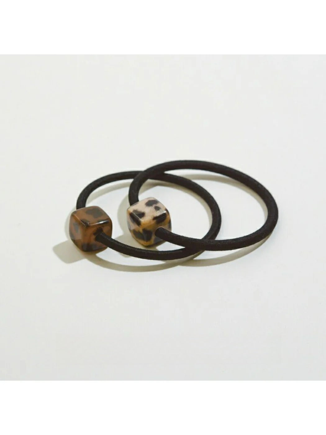 Gifty - Leopard Print Square Hair Ties