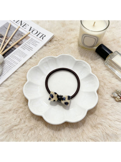 Gifty - Leopard Print Bow Hair Clip Hair Tie