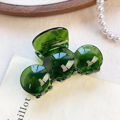 Beau - Round Wave Acetate Plate Claw Hair Clip