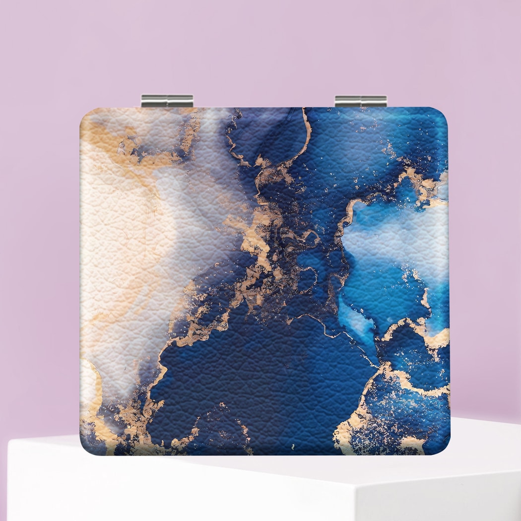 Mirroray - Marble Print Folding Touch-Up Makeup Mirror