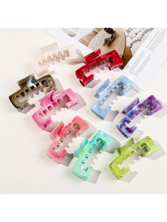 Beau - Geometric Marble Style PC Claw Hair Clip