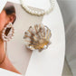Beau shell shaped hair claw clip photographed with soft shadows