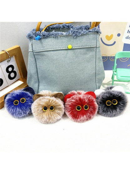 Keypus - Cat Pompom Bag Charm Keychain