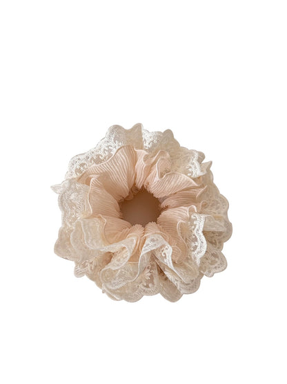 Gifty - Double Layer Lace Ruffle Polyester Scrunchie