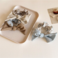 Gifty - Striped Bow Spliced Ponytail Hair Scrunchie