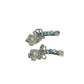 Beau rhinestone bow hair clip displayed on a wooden surface