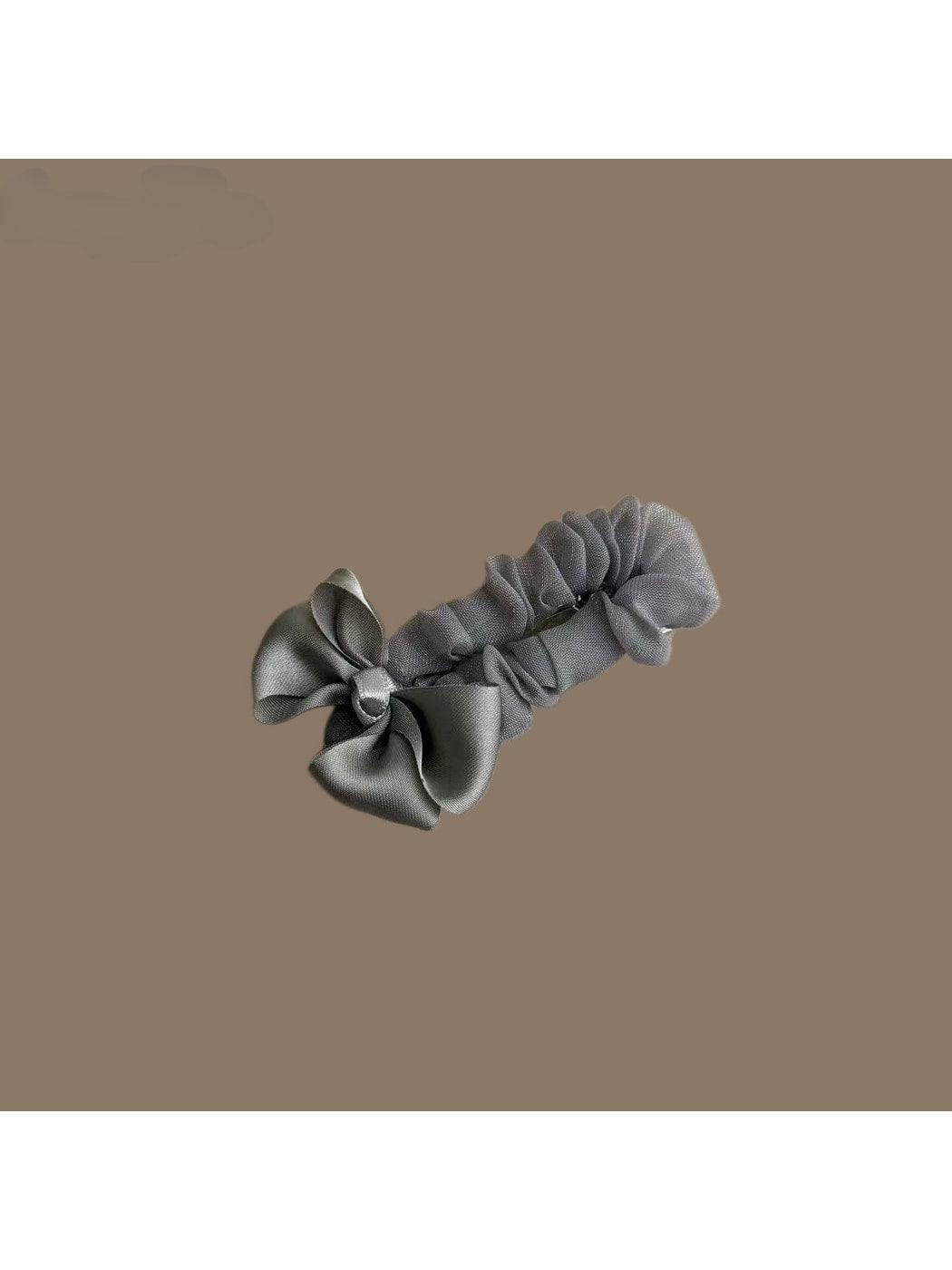 Beau - Pleated Fabric Bow Side Hair Clip