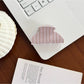 Beau - Sweet Style Striped Plastic Hair Claw Clip