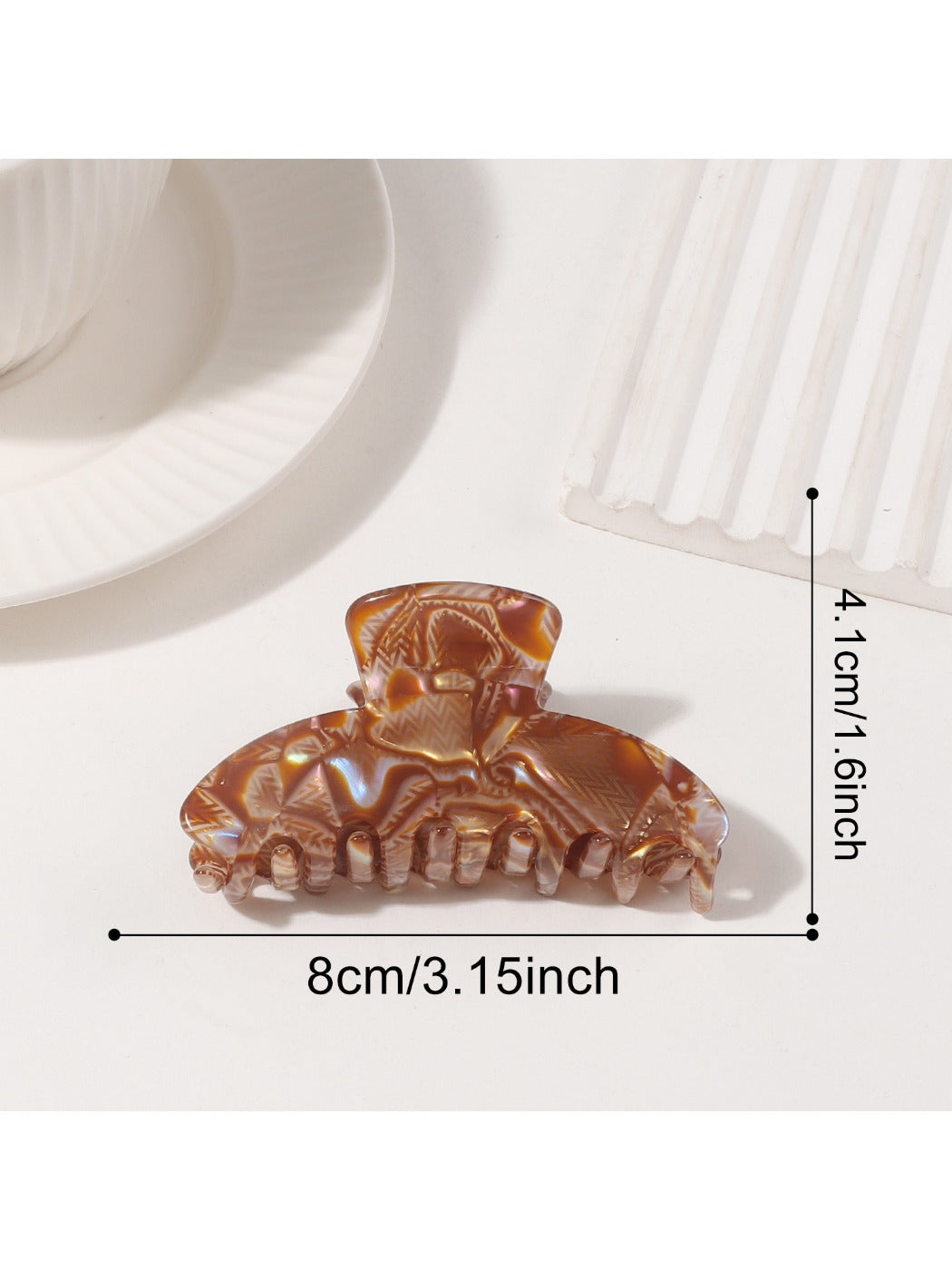 Beau - Textured Half Round Hair Claw Clip