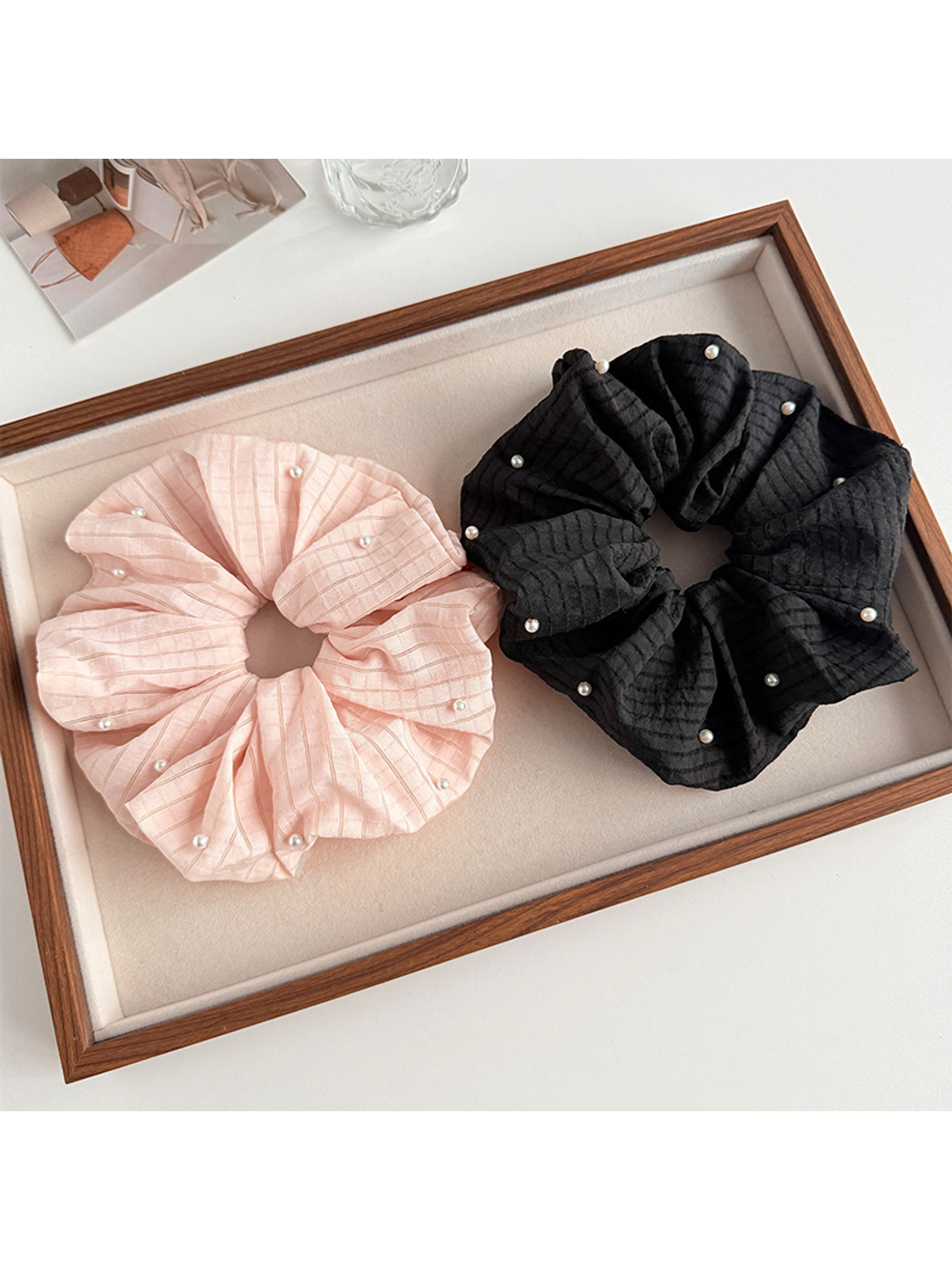 Gifty - Striped Sweet Style Polyester Scrunchie