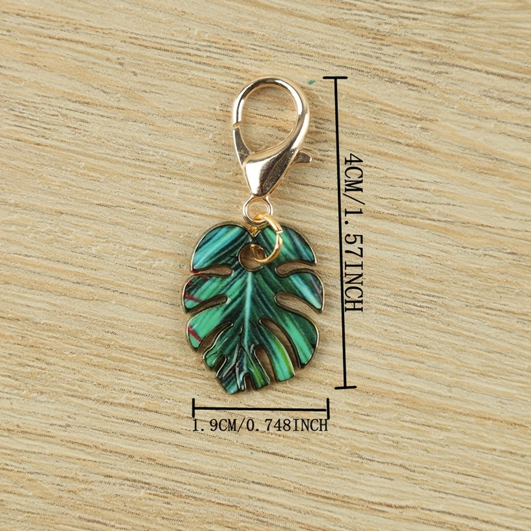 Keypus - Gradient Leaf Design Keychain Set
