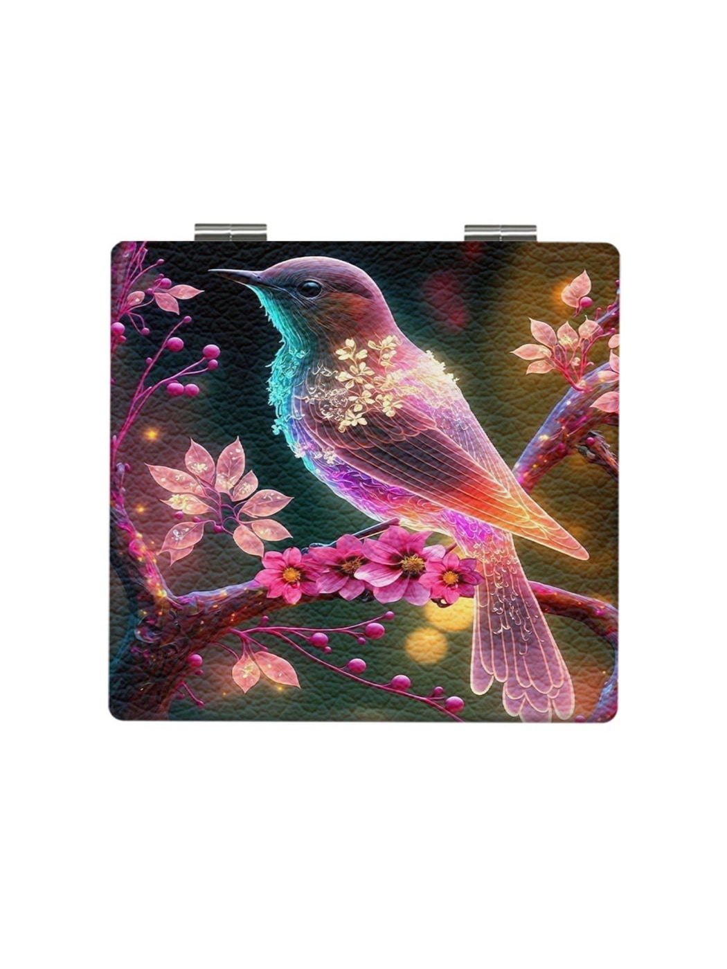 Mirroray - Portable PU Leather Folding Makeup Mirror