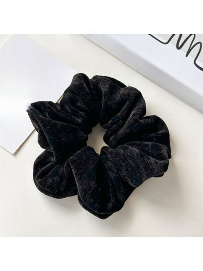 Gifty - Velvet Polka Dot Large Hair Scrunchie