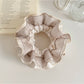 Gifty - Satin Look Mesh Patchwork Ruched Scrunchie