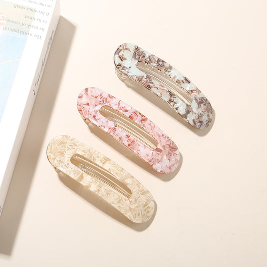 Beau - Oval Print Acetate Hair Clip