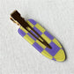 Beau - Geometric Checker Acetate Side Hair Clip