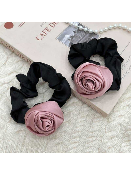 Gifty - Rose Flower Hair Ties Scrunchies Bun Accessories