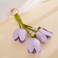 Keypus - Faux Leather Tulip Flower Bag Charm Keychain