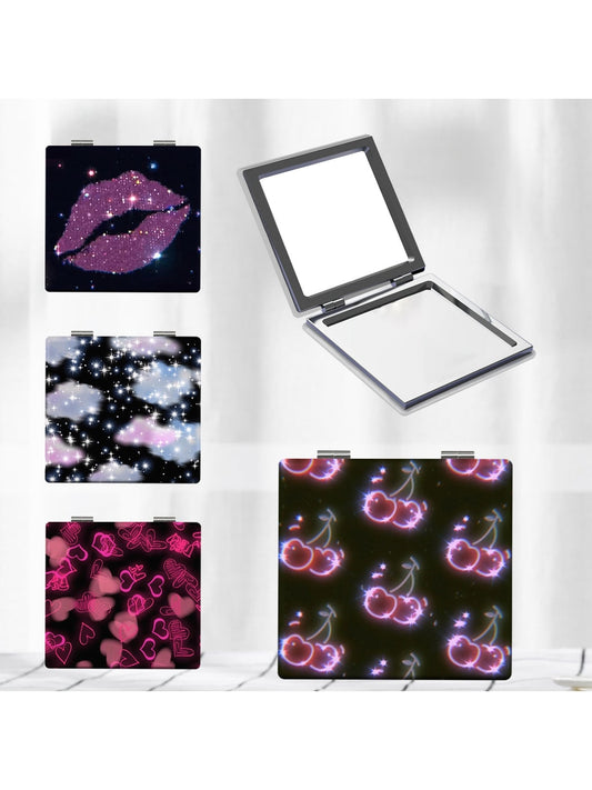 Mirroray - Y2K Print Portable Folding Makeup Mirror