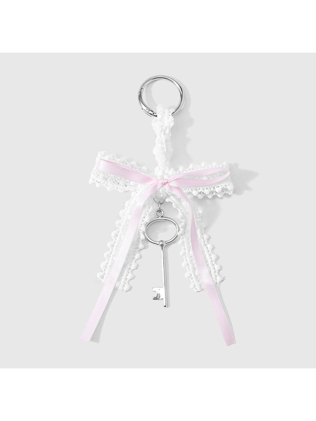 Keypus - Sweet Lace Ribbon Bow Key Ring Accessory Keychain