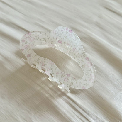 Beau - Floral Cloud Openwork Plastic Claw Clip