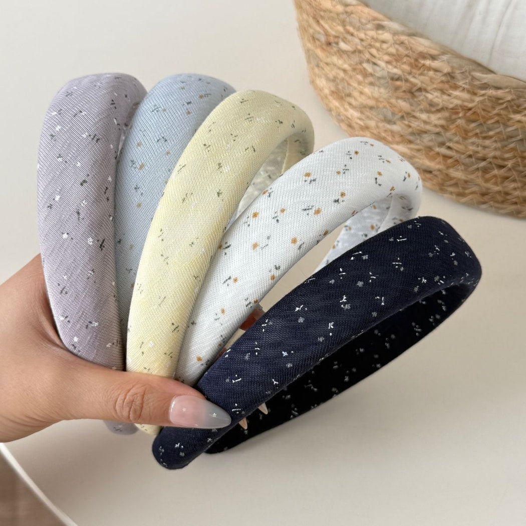 Gifty - Floral Printed Fabric Covered Padded Headband