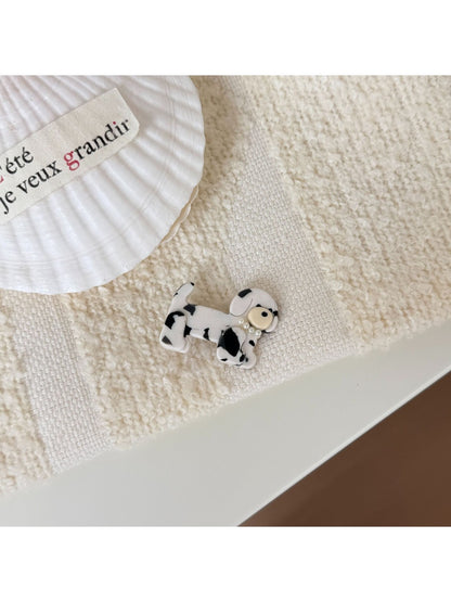 Beau - Sweet Dog Design Acetate Duckbill Hair Clip