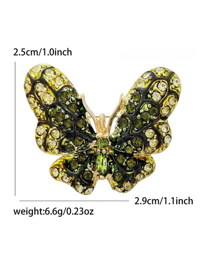 Brovia - Butterfly Shape Alloy Accent Brooch