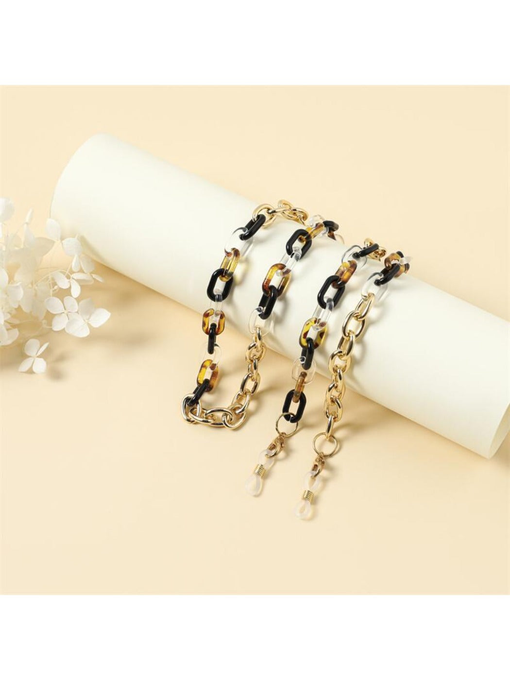 Velra - Leopard Print Color Blocked Eyeglass Strap