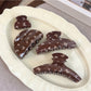 Close-up of Beau brown butterfly print claw clip on white background
