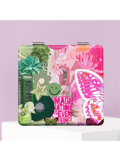 Mirroray - Y2K Collage Print Foldable Compact Mirror