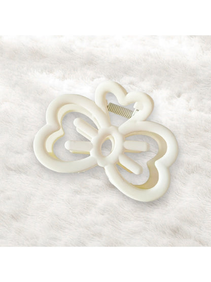 Beau - Openwork Bow Shape Plastic Alloy Claw Clip