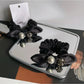 Gifty - Minimalist Black Ruched Scrunchie