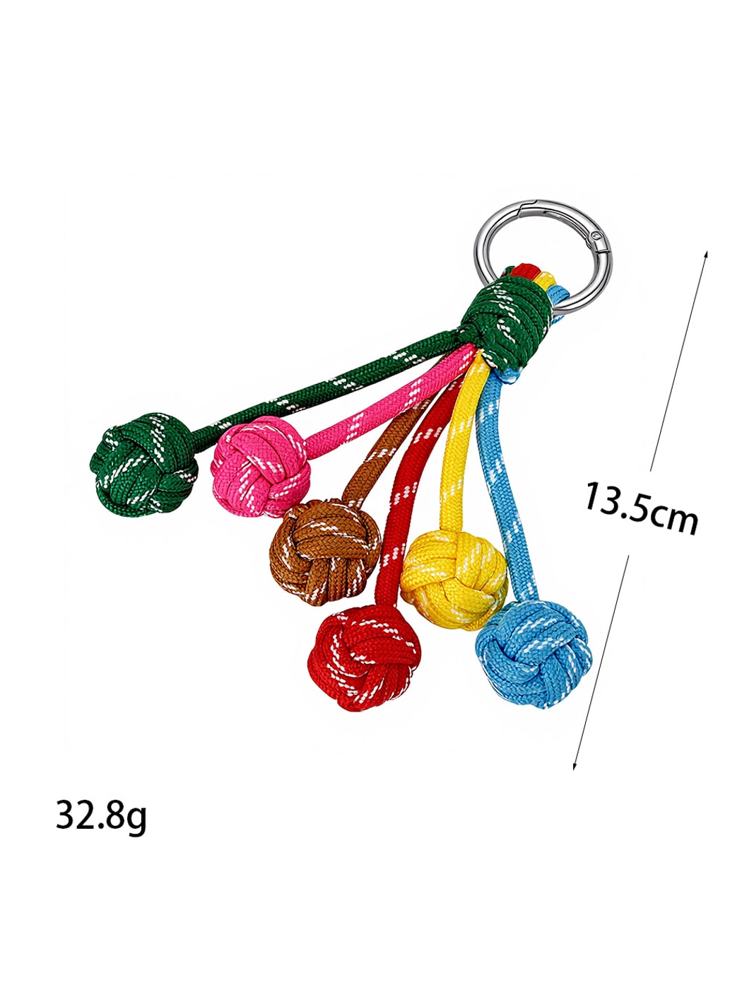 Keypus - Colorful Round Nylon Woven Ball Bag Charm