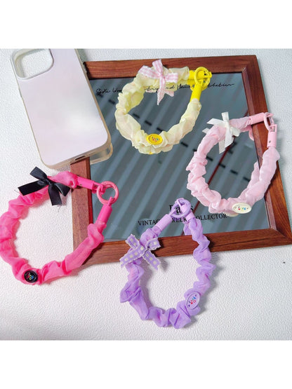 Keypus - Bow Detail Mixed Color Phone Hanging Strap