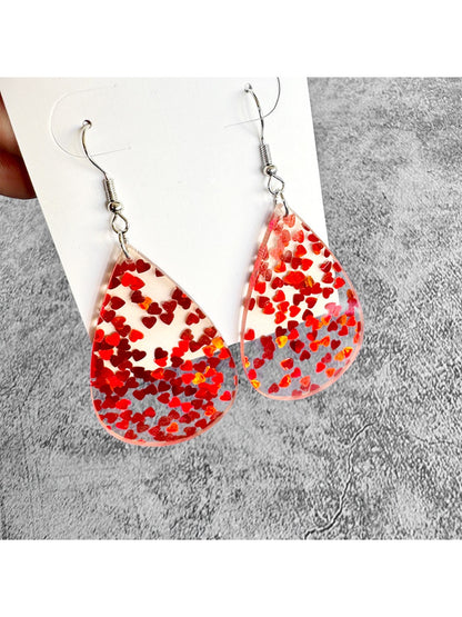 Earedge - Cute Teardrop Heart Earrings