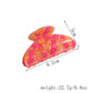 Beau - Half Circle Flower Print Painted Hair Claw Clip