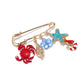 Brovia - Alloy and Plastic Sea Life Accent Brooch