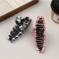 Beau - Plaid Fabric Bow Shape Claw Hair Clip