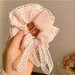 Gifty - Soft Lace Ribbon Bow Scrunchie