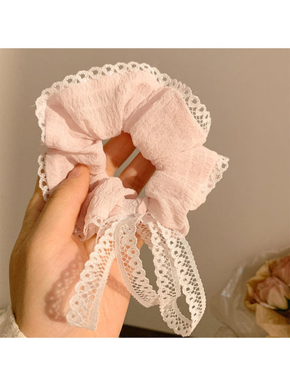 Gifty - Soft Lace Ribbon Bow Scrunchie