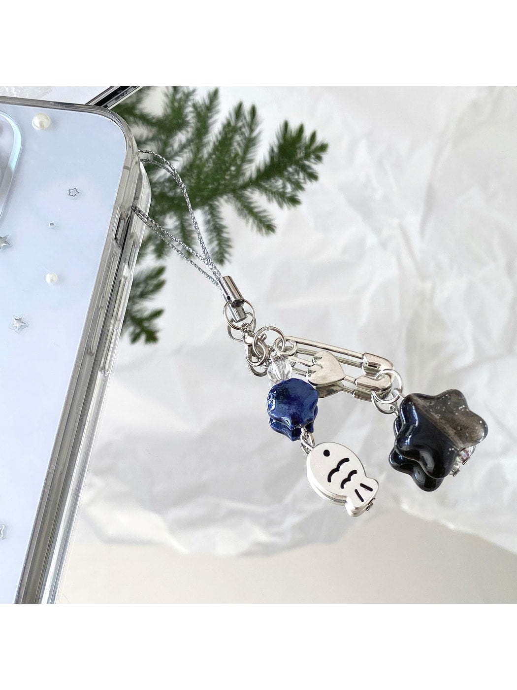 Keypus - Alloy Accent Star Fish Bag Charm Keychain