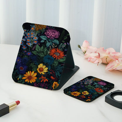 Mirroray - Dark Floral Tabletop Folding Vanity Mirror