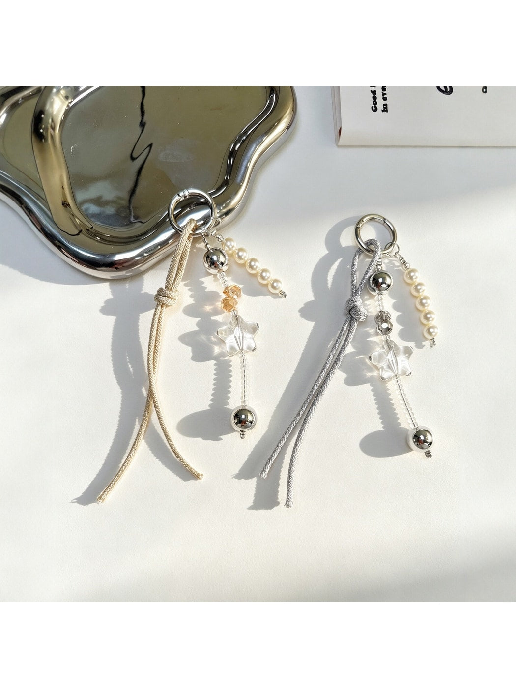 Keypus - Star Beaded Acrylic Alloy Bag Charm Keychain