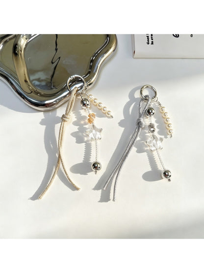 Keypus - Star Beaded Acrylic Alloy Bag Charm Keychain